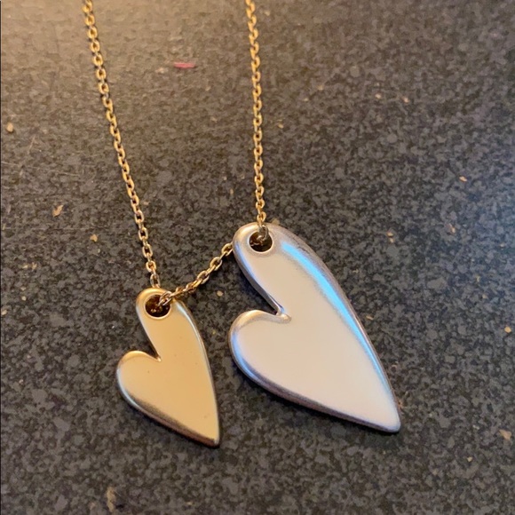 NEW double heart necklace/ Lucky Brand - Picture 9 of 10